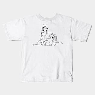 A Trio of Animals Kids T-Shirt